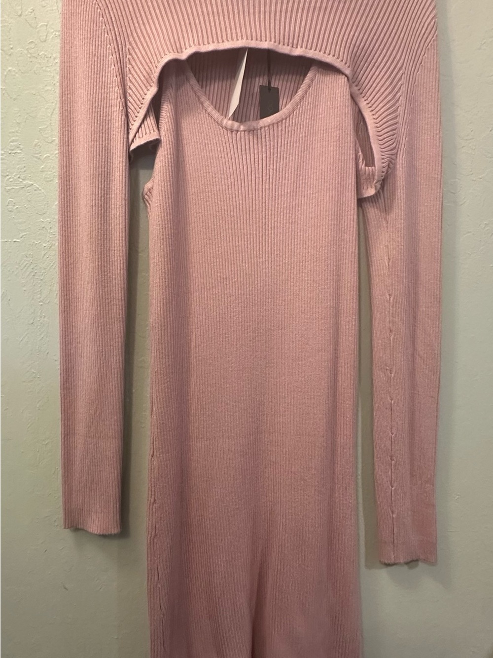 House of Harlow 1960 Ribbed Cutout Maxi Dress - Dusty Rose